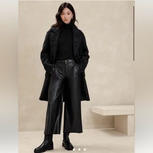Banana republic Black vegan leather pants (factory)